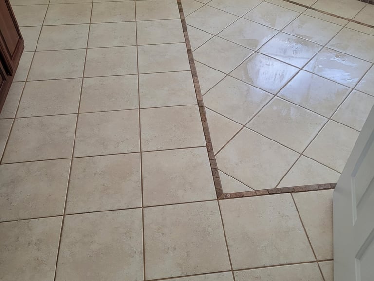Beautiful, Clean tile & grout when using King Organic Clean