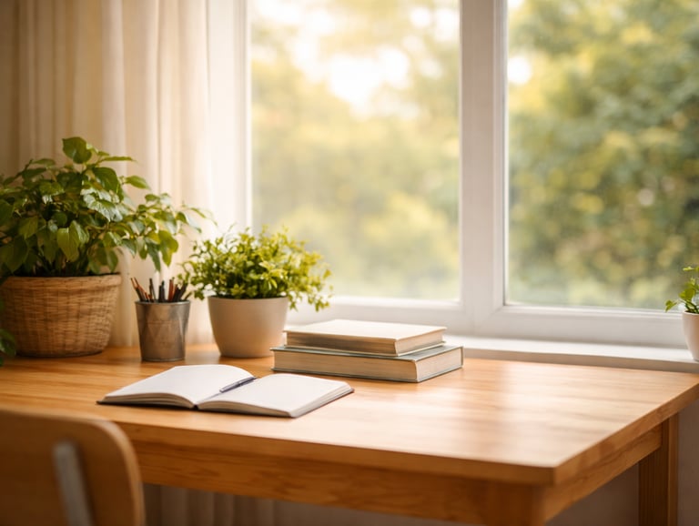cozy workspace with natural light