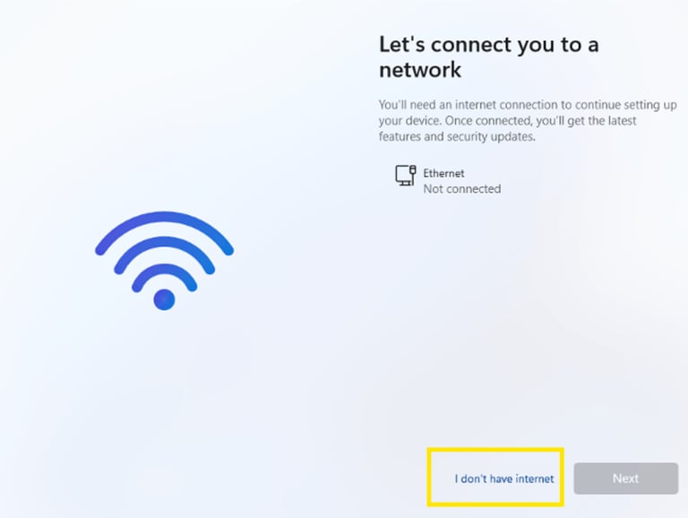 Eu não tenho internet - conta local