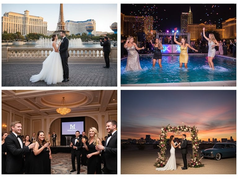 a couple of people standing in front of a fountain