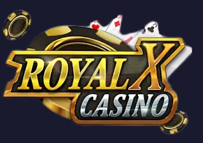 “App icon of Royal X Casino featuring stylized ‘Royal X Casino’ branding on dark textured background