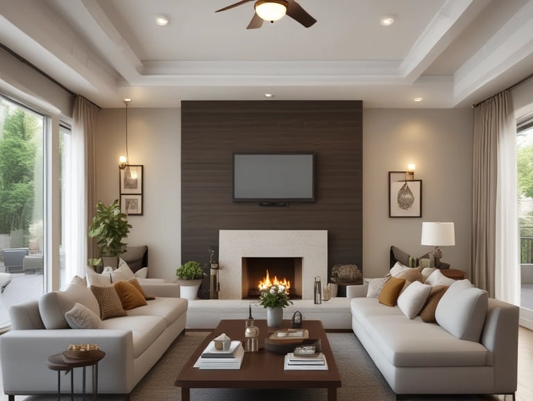 A smartphone displaying a social media profile is placed on a wooden table next to a laptop. The profile includes a picture, name, and details about a creator and photographer. The blue and white interface is visible on the phone screen.