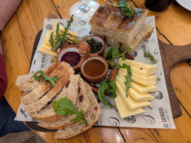 Cheeseboard at Las Gringas in Arequipa