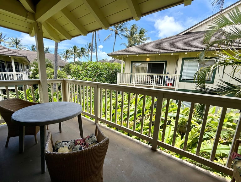 Beautiful lanai in this top rated airbnb poipu beach