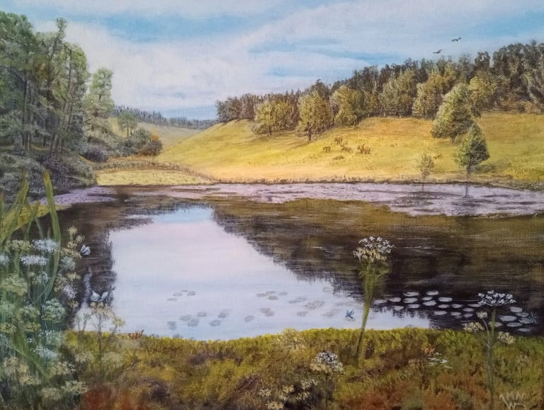 The Hidden Lake Acrylic on Canvas