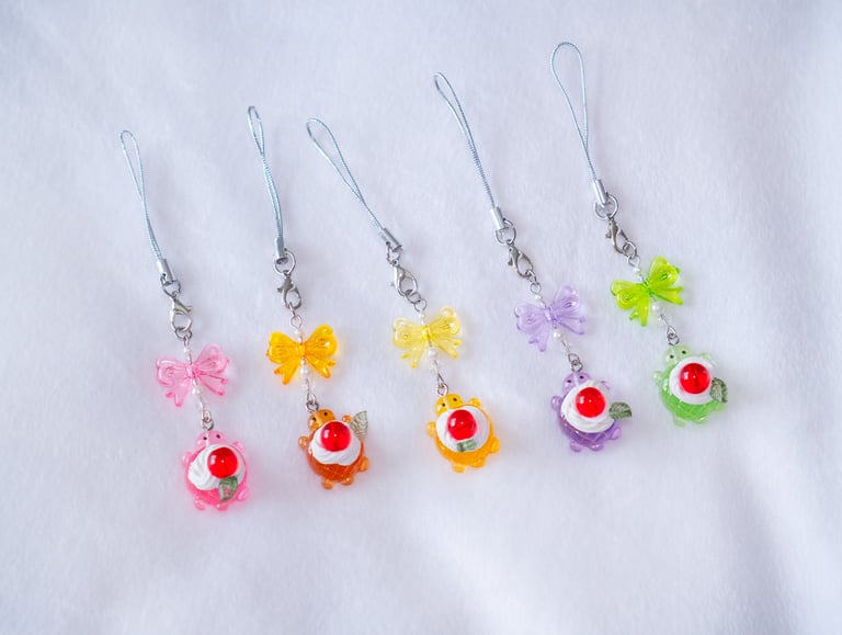 Turtle soda acrylic charms for phone and other accessories