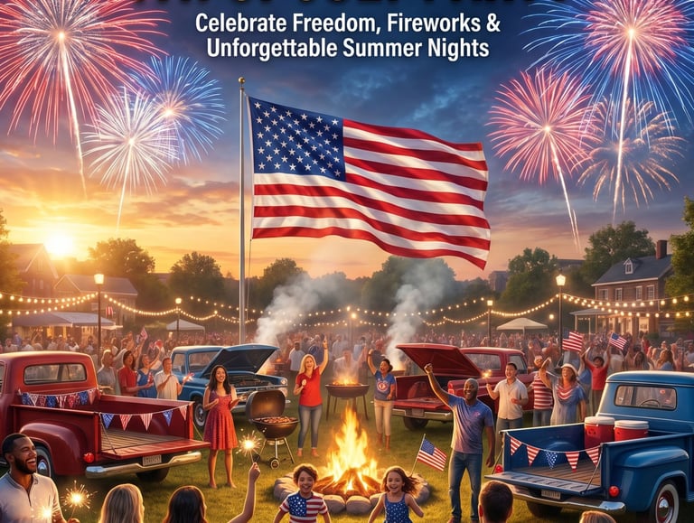 4th of July Celebration, Independence Day Party ,4th of July Event,Alex Sylvestre Shop