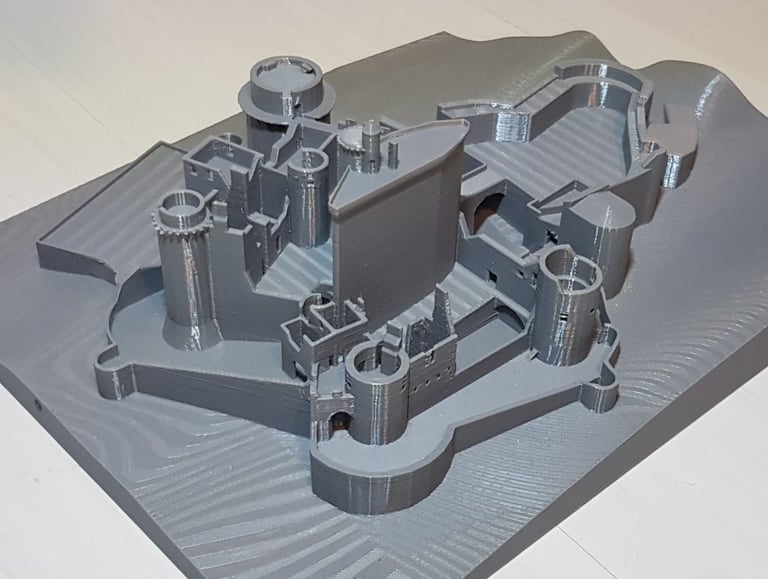 Model of the medieval castle of Bonaguil