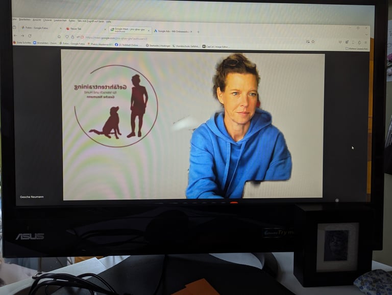 Hundetrainerin im online Training