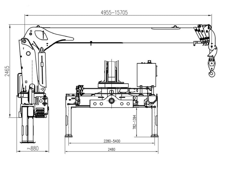 SQS125G-5 loader crane