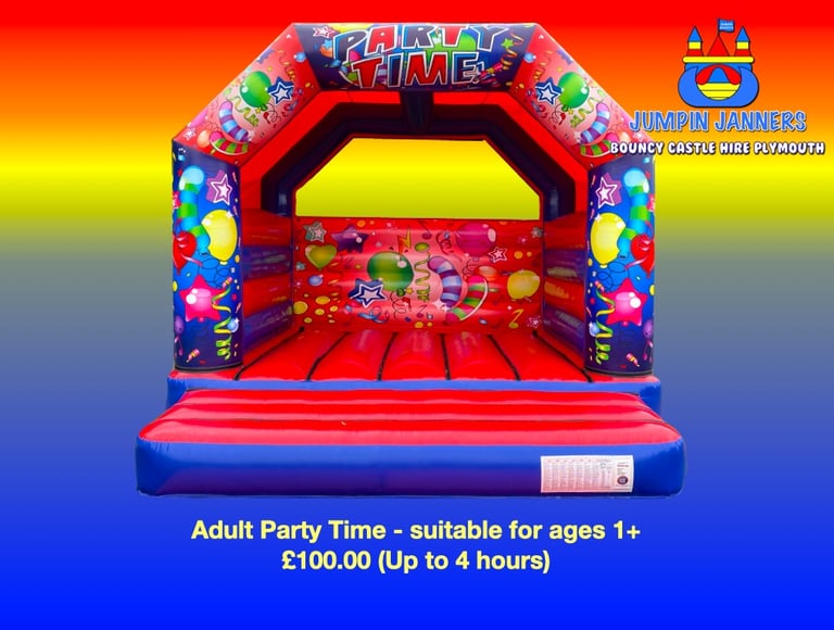 Adult Suitable Party Time Bouncy Castle Hire Plymouth