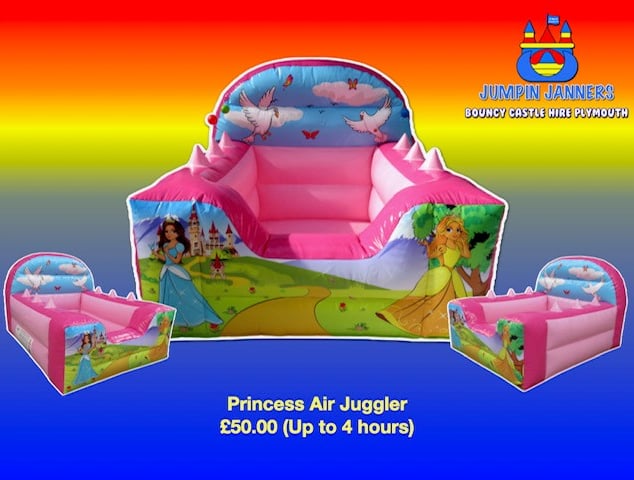 Princess Air Juggler - Jumpin Janners - Bouncy Castle Hire Plymouth