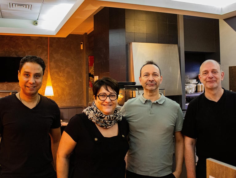 Equipe de la Storia Metz dans le restaurant