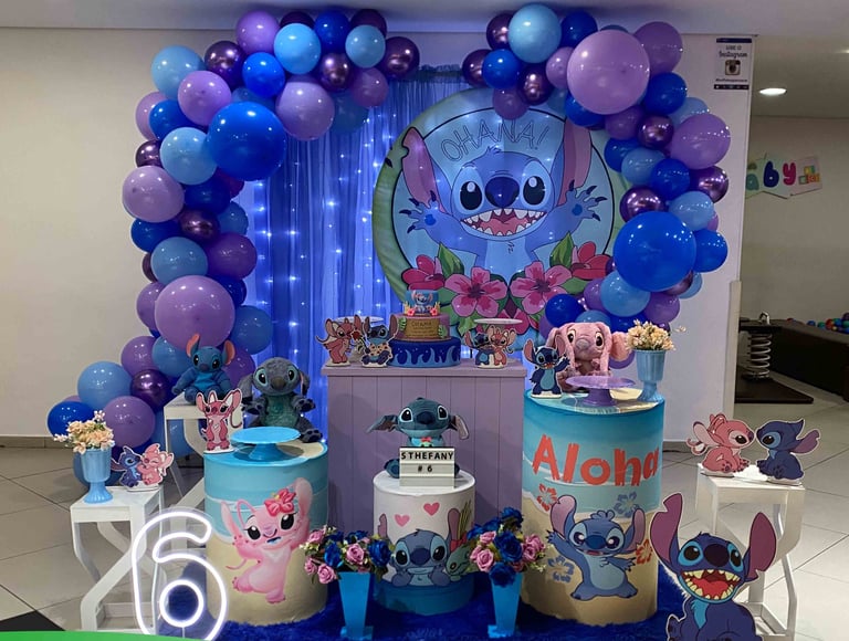 Aluguel de decoração infantil Stitch