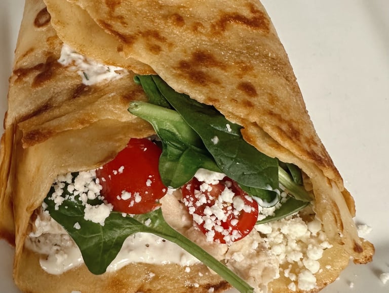 Greek Taziki Crepe, Lunch  