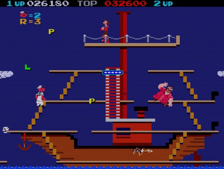 Popeye Arcade Stage 3 Bluto Beaten