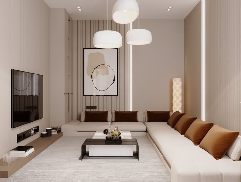 تصميم داخلي موديرن لفيلا بالرياض