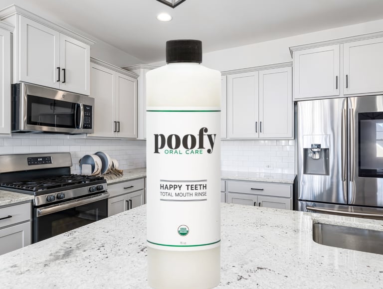 Poofy Organics Mouthwash White Bottle