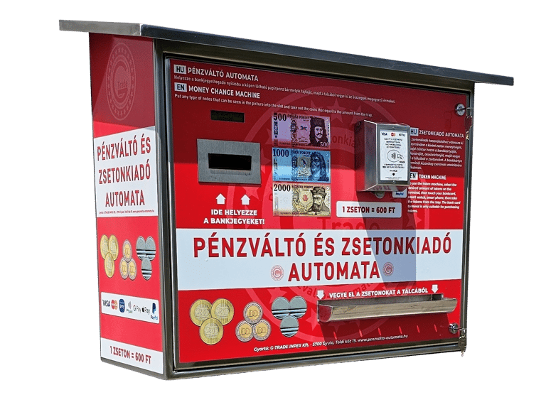 Falra szerelt 3 féle érmés