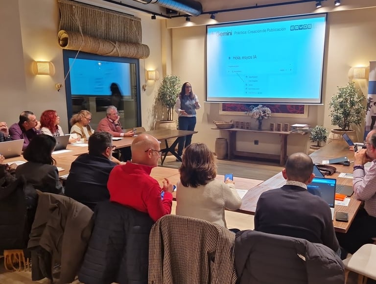 Formación práctica sobre inteligencia artificial Gemini para autónomos y empresas en Zaragoza impartida por ESYOS IA