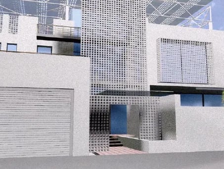 Climatic adaptation of modern housing within a traditional environment.