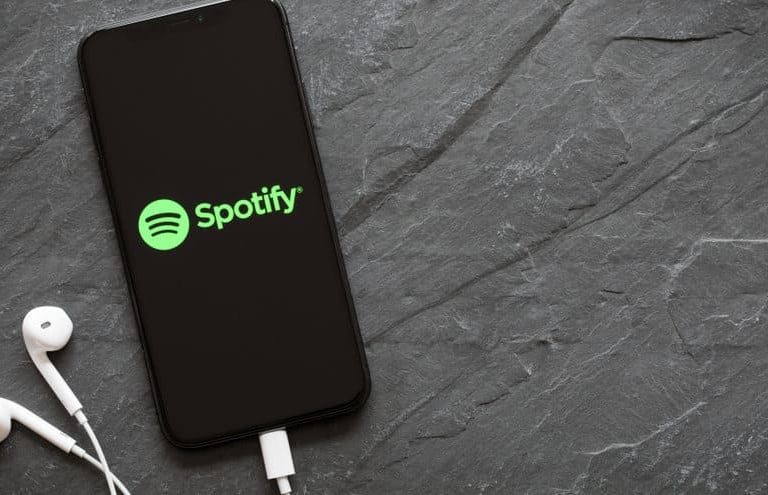 Spotify app on mobile phone