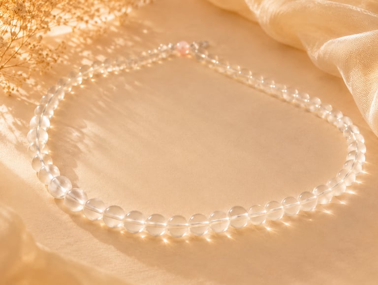 moonstone bracelet and necklace for feminine balance intuition emotional renewal and lunar energy in golden linen background