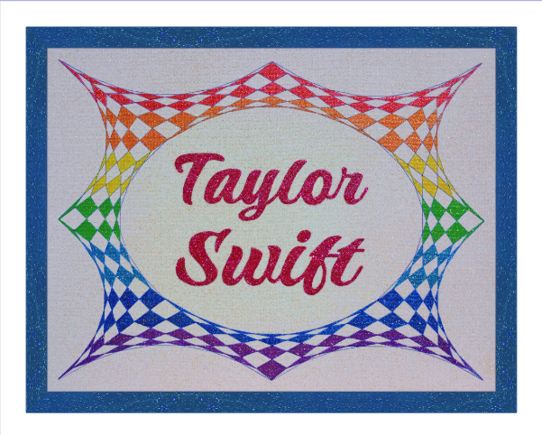 Taylor Swift, Rainbow Checkers Painting.