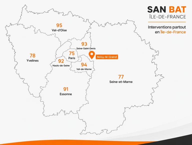 Zone d’intervention SAN BAT en Île-de-France 📍