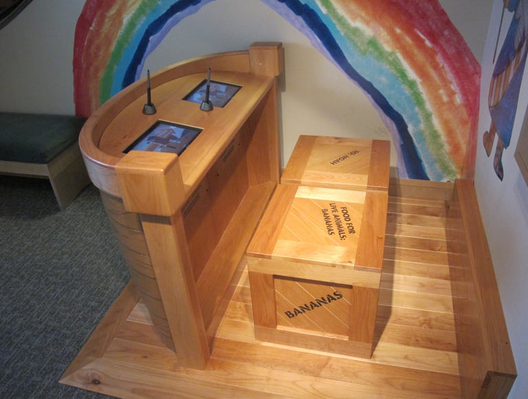 Children's Friend "Noah's Art" Exhibit—"Art Station" Post-Built Photograph