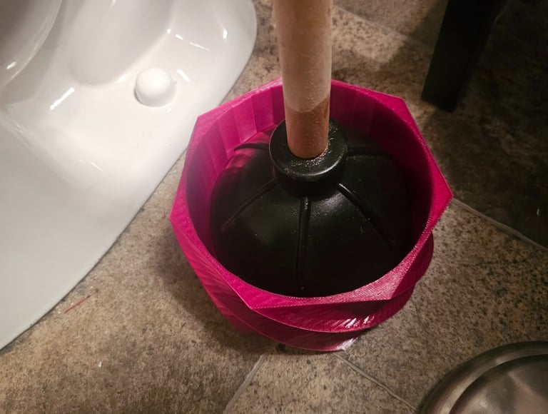 Helix Basin Red on bathroom floor
