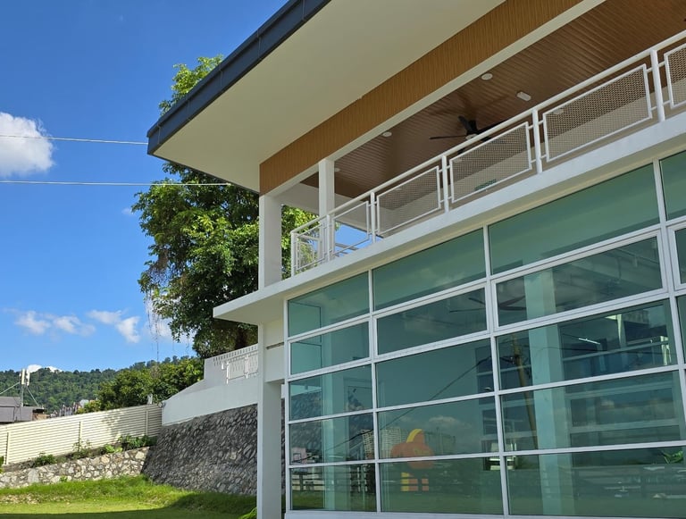 Two storey glass house with garden space at Kuari21 event space located in Cheras, Kuala Lumpur