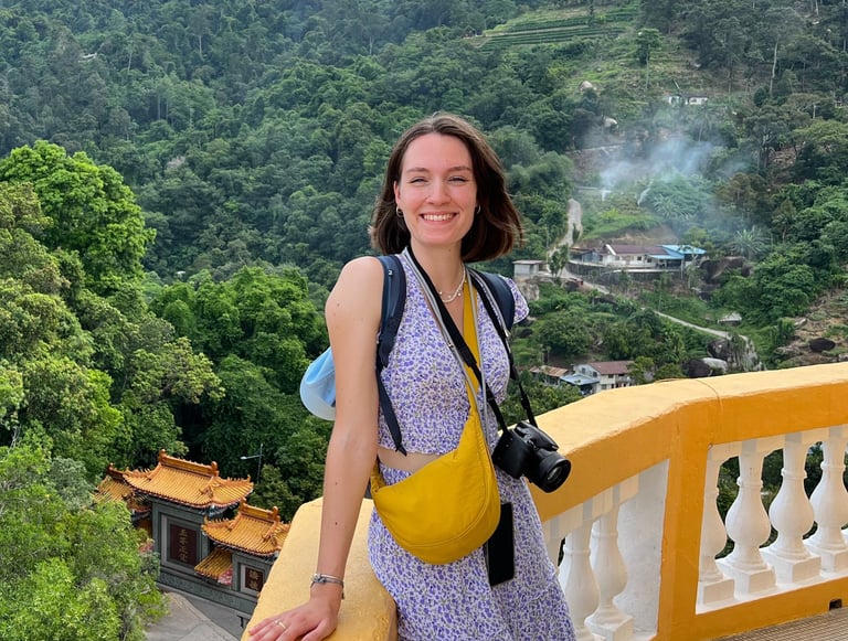 Marzia in cima al Kek Lok Si Temple, a Georgetown, Malesia