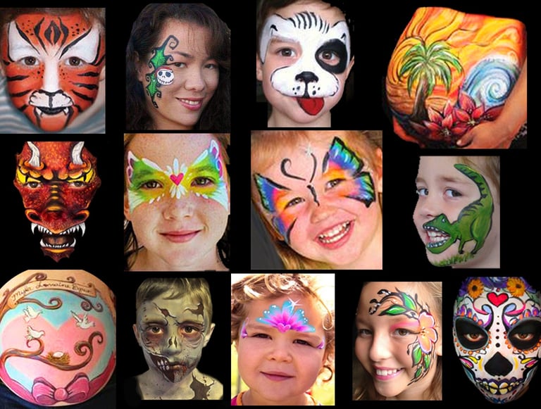 face paint and body paint for kids and adults