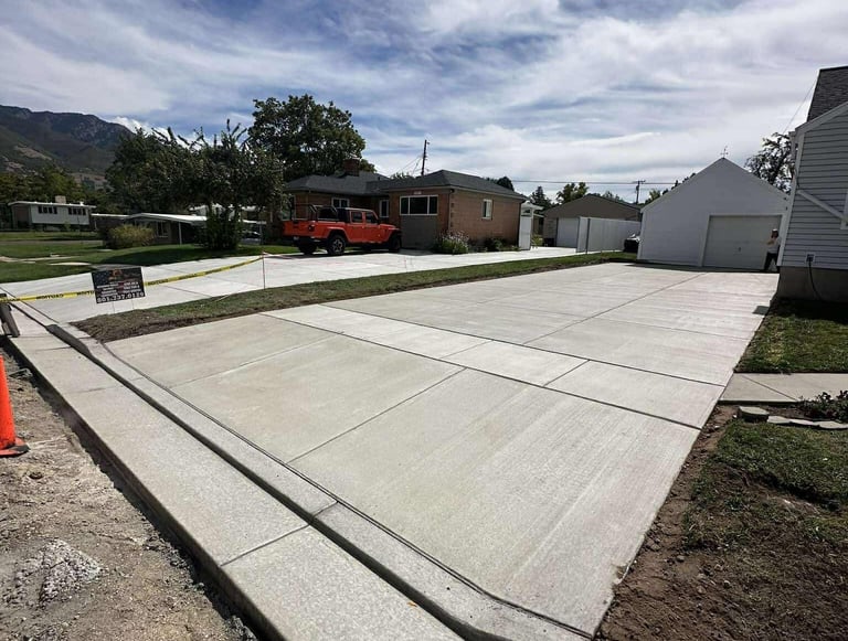 concrete driveway for residential home