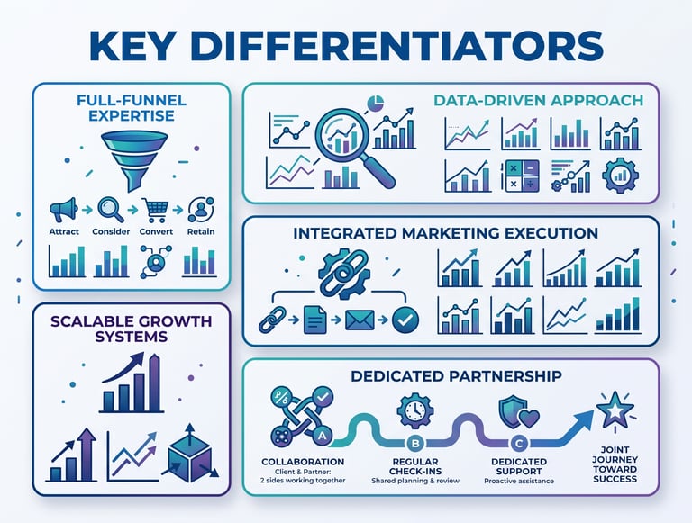 Shilron's key differentiators for scalable B2B demand generation and business growth.