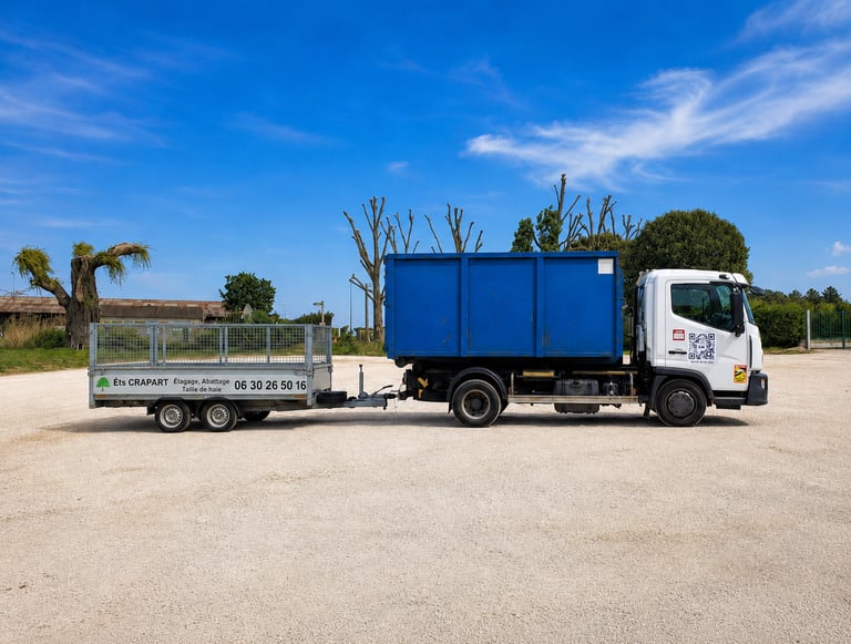 Camion ampliroll de la société ETABLISSEMENT CRAPART