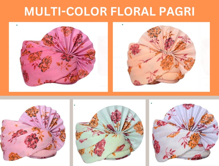 Multi-Color floral pagri by geet events