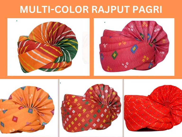 Multi-Color Rajput pagri by geet events