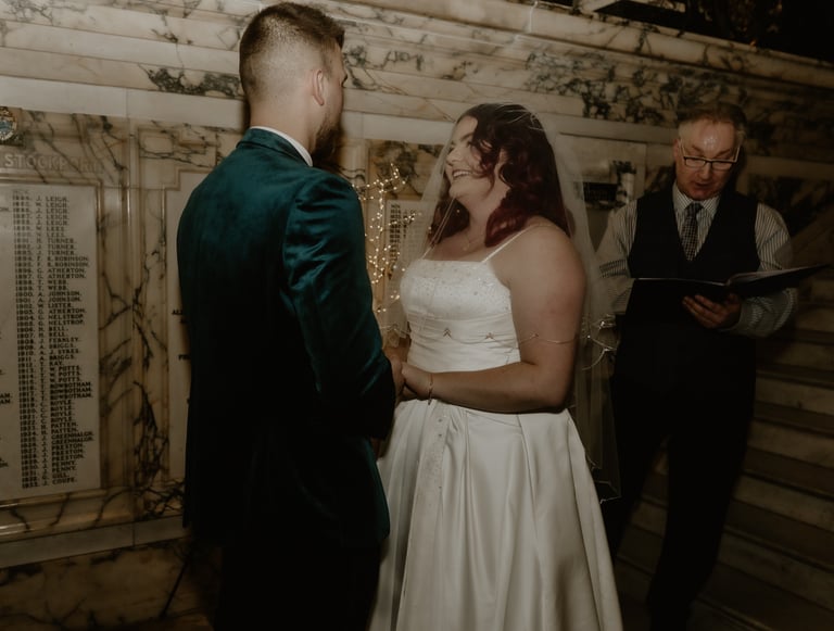 Couple Saying Vows At Ceremony