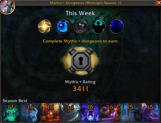 Mythic + rating, wow mythic rating, wow, Midnight, wow guides, world of warcraft, horde, alliance
