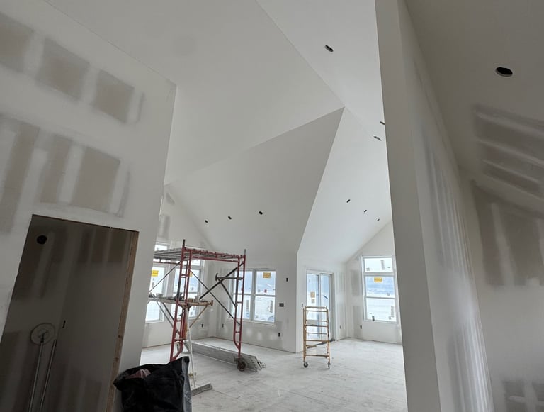 mud and tape for custom home