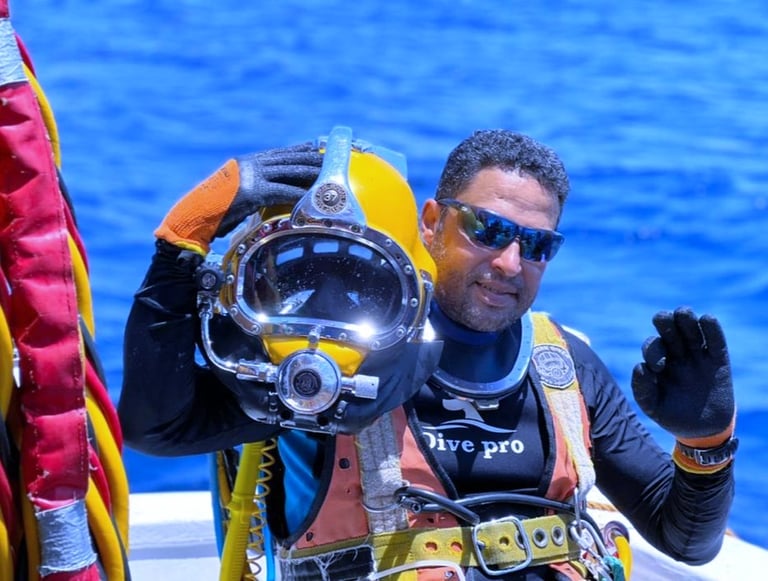 Captain Essam With Kirby Morgan KM37