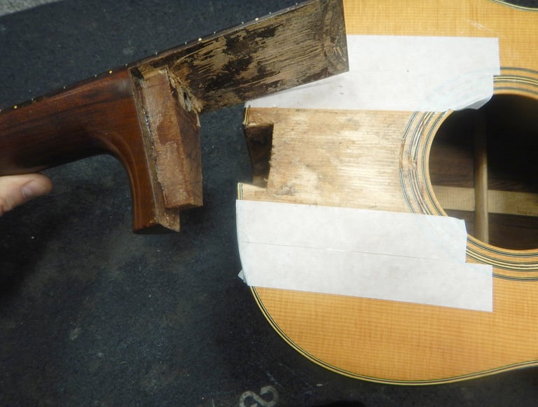 Martin acoustic guitar neck reset