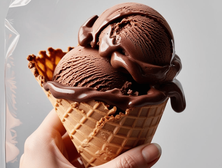 sorvete de chocolate