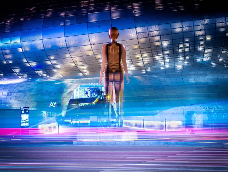 Locatiion scouting landscape neon lit landscap night photography akira blade runner asia sci fi