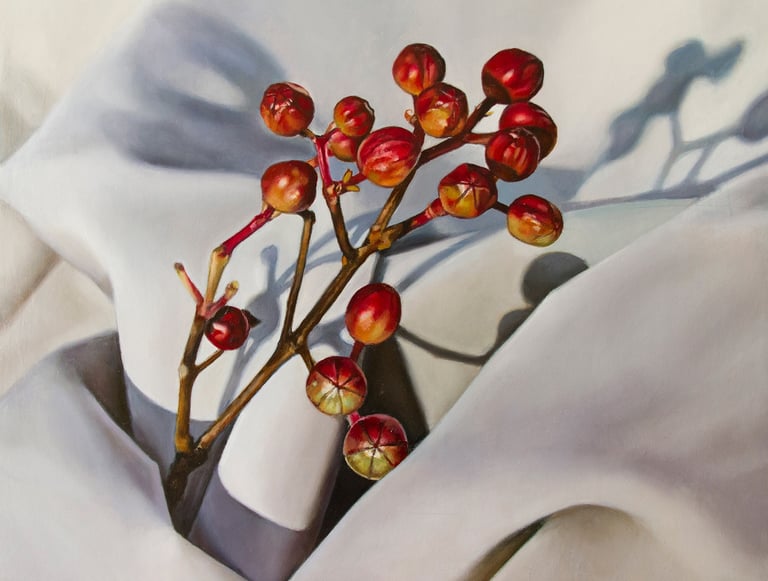 Óleo sobre tabla. Obra de Maite Backman