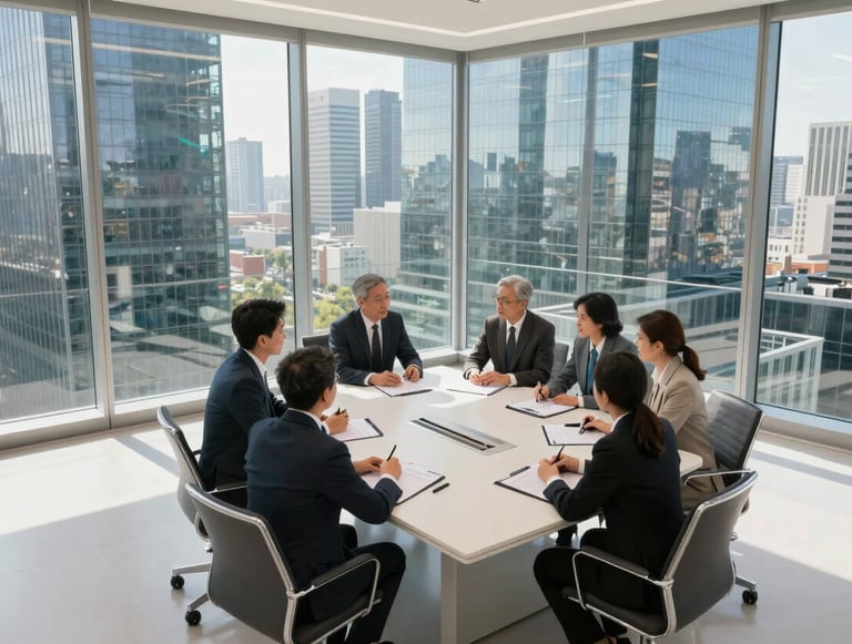 Business team meeting to discuss sales strategy and customer acquisition planning