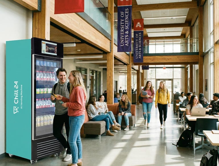 學校與大學校園 AI 智能自動販賣機