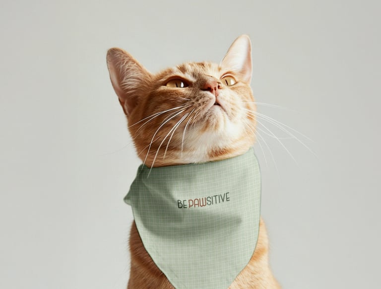 Mockup de bandana para gato